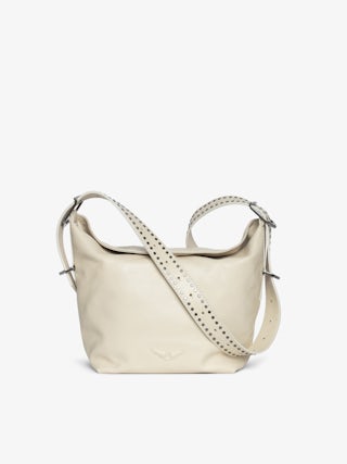 Jane Bag - Leather bag with studded shoulder strap and debossed wing signature.