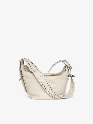 Baby Jane Bag - Leather bag with studded shoulder strap and debossed wing signature.