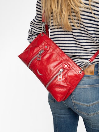 Sunny Moody Vintage Patent Bag - Vintage patent leather bag with adjustable shoulder strap and wing signature.