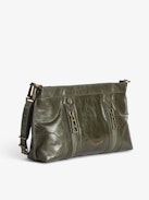 Borsa Sunny Moody Vintage Patent - Borsa in pelle verniciata effetto vintage, con tracolla regolabile e firma ad ali.