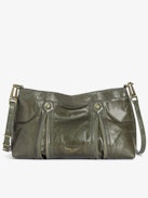 Borsa Sunny Moody Vintage Patent - Borsa in pelle verniciata effetto vintage, con tracolla regolabile e firma ad ali.