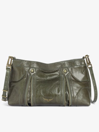 Sunny Moody Vintage Patent Bag - Vintage-inspired patent leather bag with adjustable strap and wing signature.