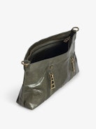 Borsa Sunny Moody Vintage Patent - Borsa in pelle verniciata effetto vintage, con tracolla regolabile e firma ad ali.