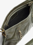 Borsa Sunny Moody Vintage Patent - Borsa in pelle verniciata effetto vintage, con tracolla regolabile e firma ad ali.