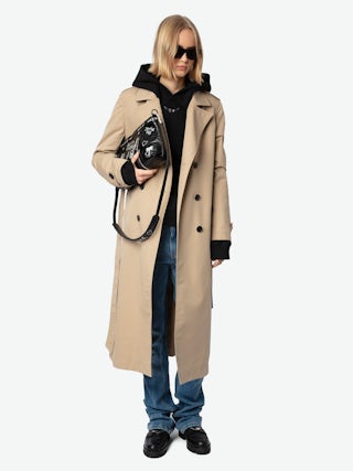 Sunny Moody Bag - Vintage-effect patent leather bag with graffiti, adjustable shoulder strap, and signature metal wings.