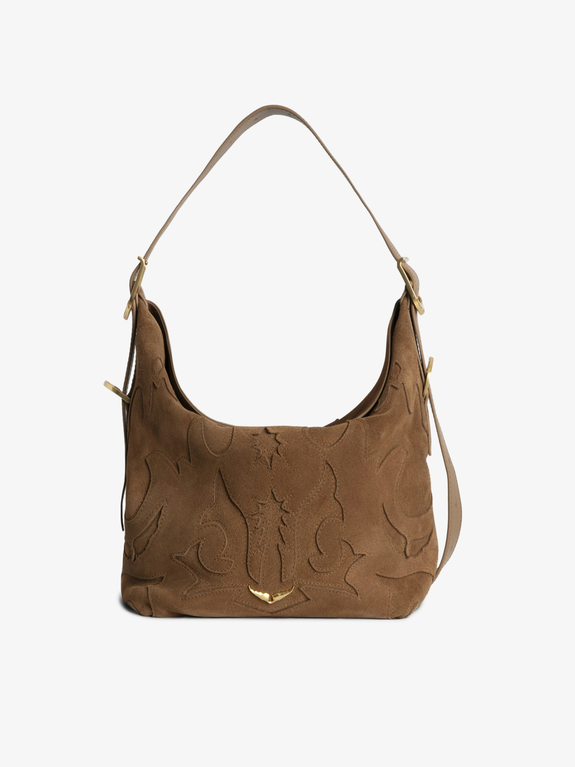 Jane Suede Bag - Western leather and suede bag, signature wings.