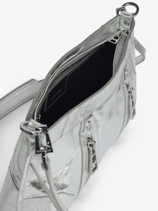 Sunny Moody Vintage Metal Bag - Metallic leather bag with adjustable shoulder strap and wing signature.