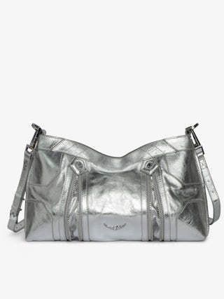 Sunny Moody Vintage Metal Bag - Metallic leather bag with adjustable shoulder strap and wing signature.