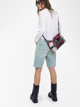 Sunny Moody Punk Bag - Vintage-inspired patent leather bag with adjustable shoulder strap and wing signature.