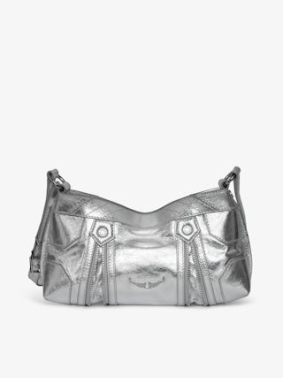 Sunny Mood Vintage Metal Bag - Small metallic leather bag with adjustable shoulder strap and wing signature.