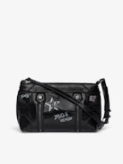 Sunny Mood Punk Bag - Small vintage-inspired patent leather bag with adjustable shoulder strap and punk wings and tag signature.