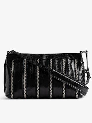 Sunny Moody Zip Bag - Multi zip bag in patent leather with vintage-inspired effect, with adjustable shoulder strap and signature wings.