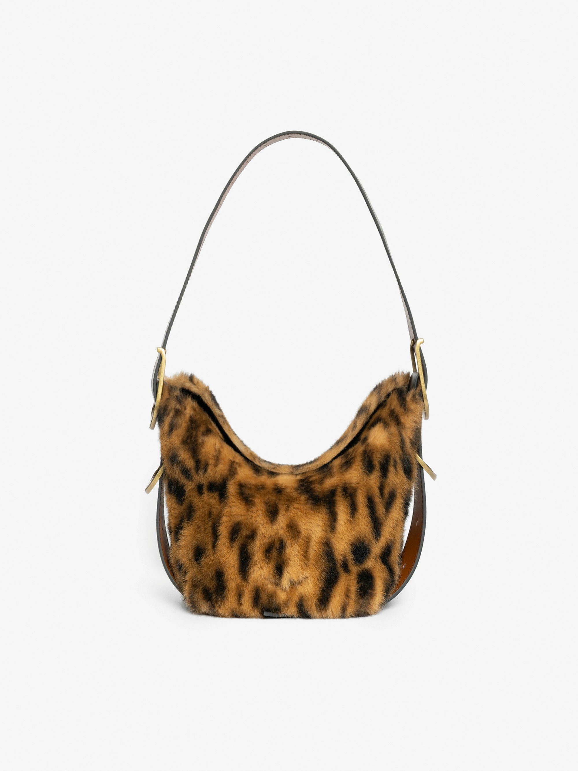 Baby Jane Leopard Bag - Small bag in leopard faux fur with leather strap and signature wings.