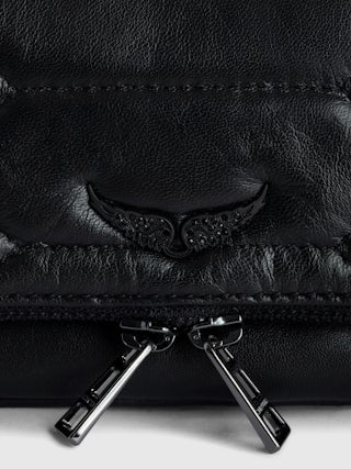 Rock Nano Quilted Clutch - Iconic Rock Nano clutch in black quilted leather.