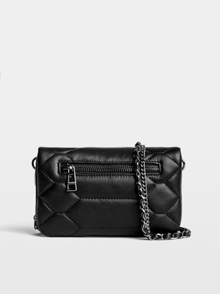Rock Nano Quilted Clutch - Iconic Rock Nano clutch in black quilted leather.