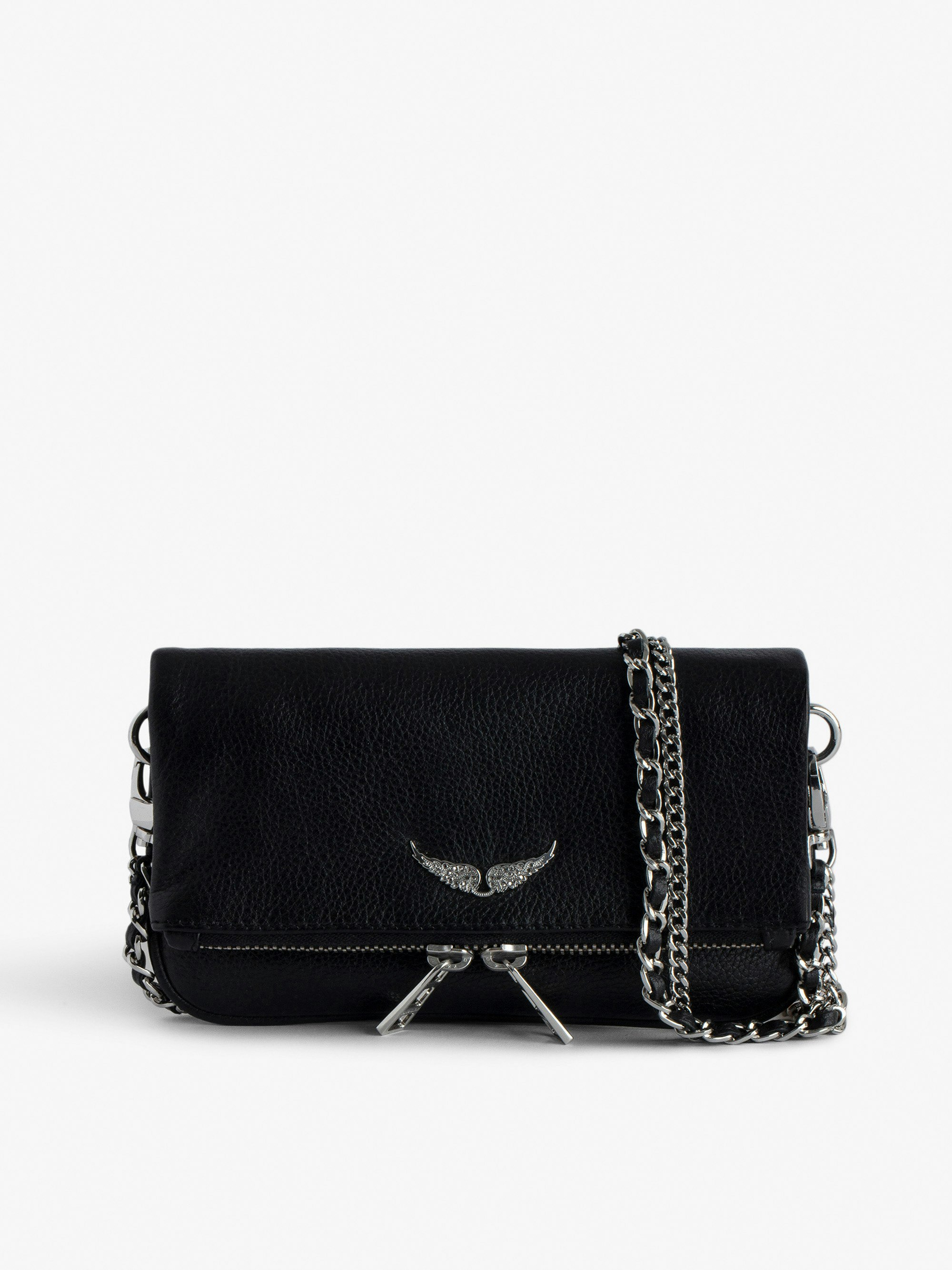 Rock Nano Clutch - Rock Nano iconic women’s black leather clutch.