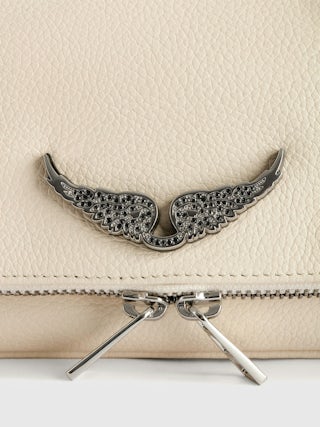 Rock Nano Swing Your Wings Clutch - Rock Nano leather clutch with interchangeable Swing Your Wings side panels.