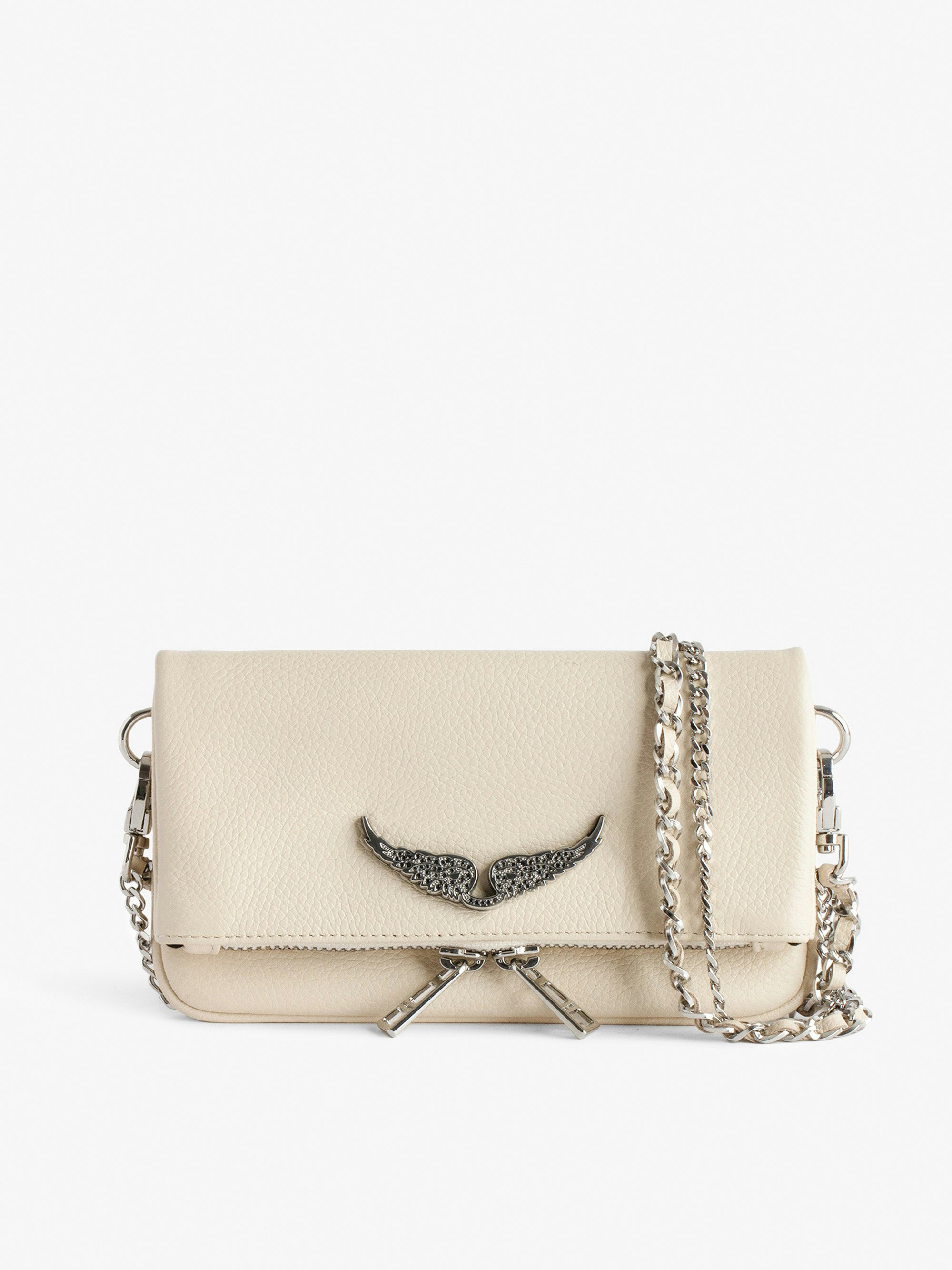 Rock Nano Swing Your Wings Clutch - Rock Nano leather clutch with interchangeable Swing Your Wings side panels.