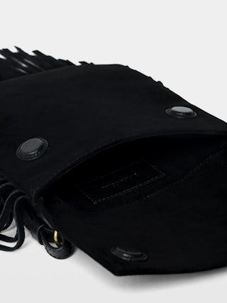 Bolso de mano Rockson Nano Suede - Bolso de mano de ante con alas características y correa para el hombro.