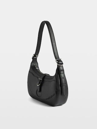 Moonrise Bag - Baguette bag in grained leather with signature wings.