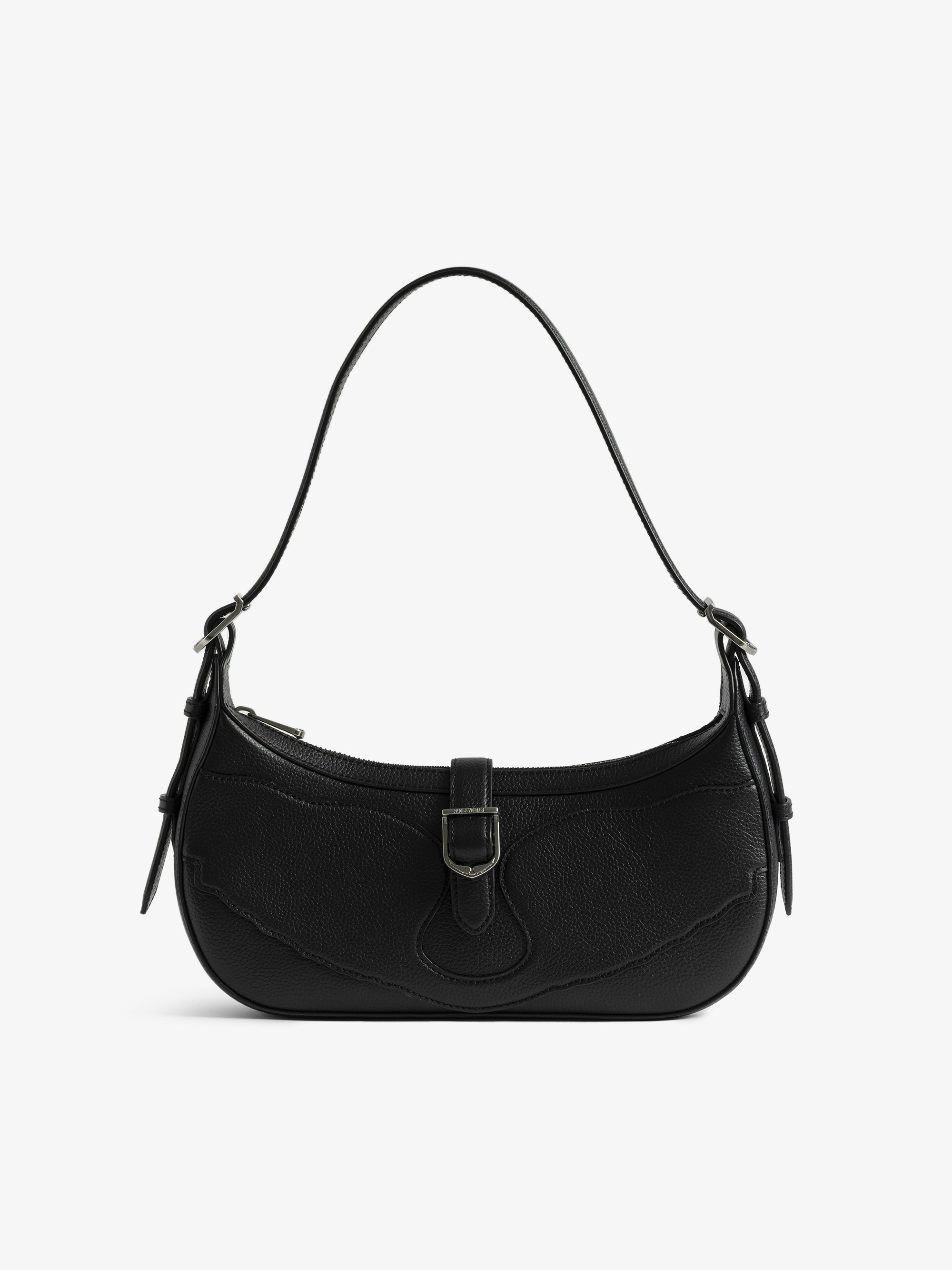 Moonrise Bag - Baguette bag in grained leather with signature wings.