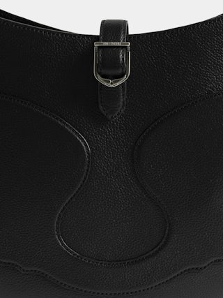 Moonrise Hobo Bag - Hobo bag in grained leather with signature wings.