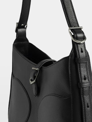 Moonrise Hobo Bag - Hobo bag in grained leather with signature wings.