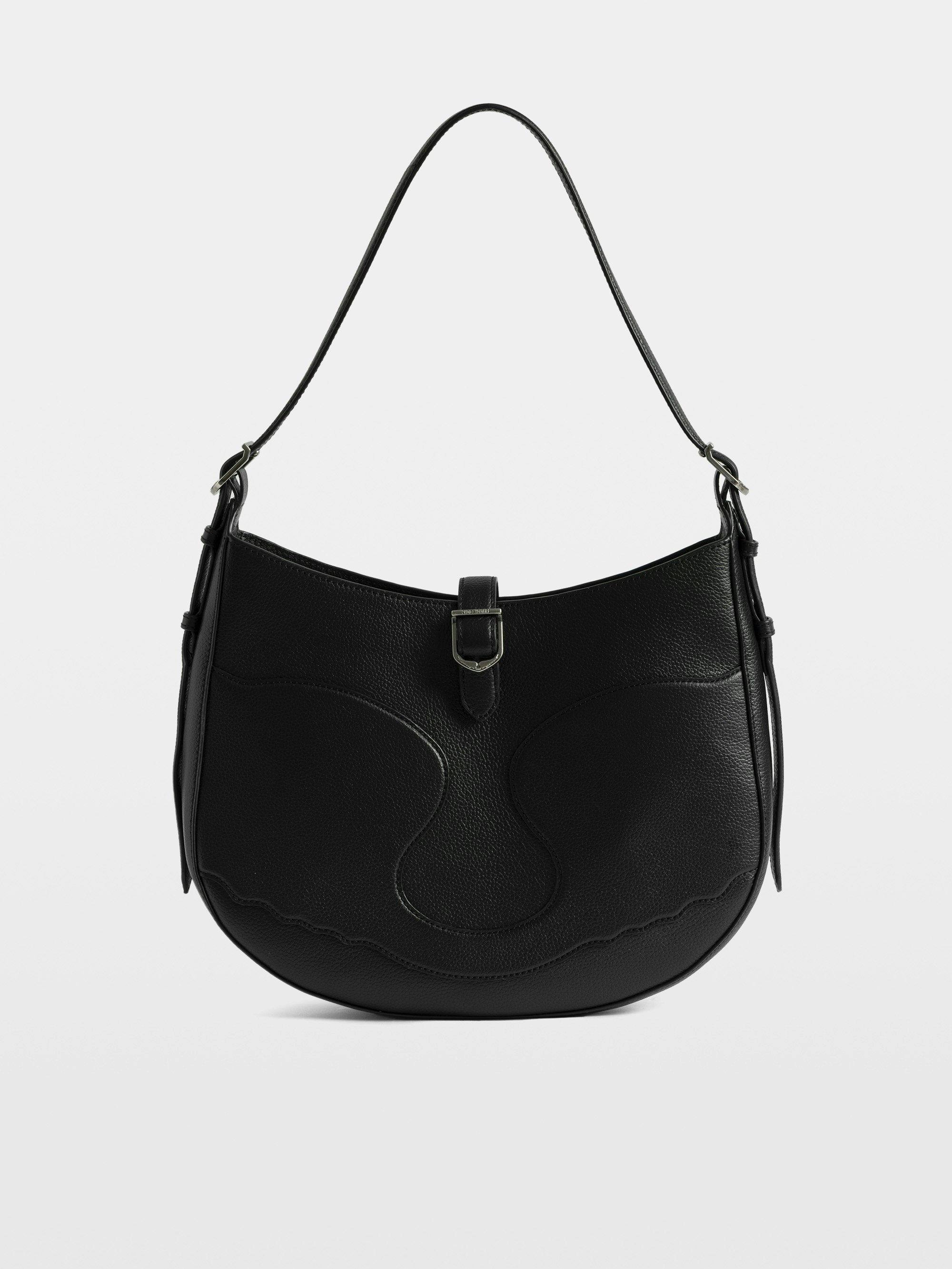 Moonrise Hobo Bag - Hobo bag in grained leather with signature wings.