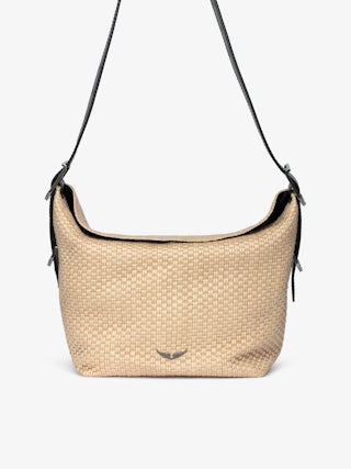 Jane Basket Bag - Basket-effect bag with leather strap and signature wings.