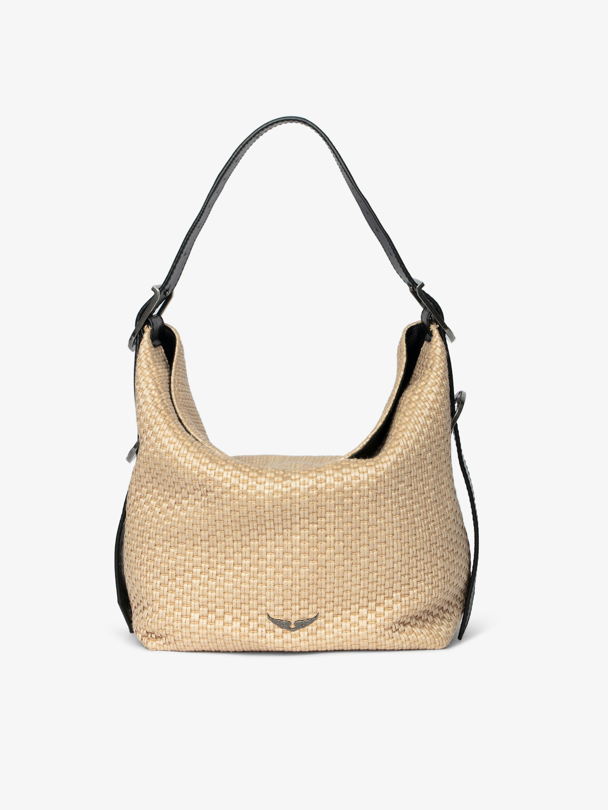 Jane Basket Bag - Basket-effect bag with leather strap and signature wings.