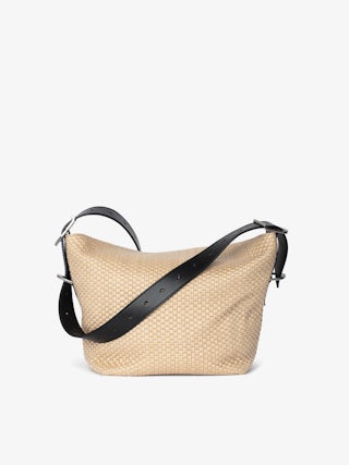 Jane Basket Bag - Basket-effect bag with leather strap and signature wings.