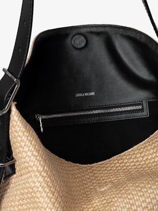 Jane Basket Bag - Basket-effect bag with leather strap and signature wings.