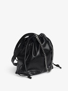 Borsa Rock Today - Borsa in pelle di agnello con tracolla a catena e firma ad ali.