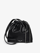 Borsa Rock Today - Borsa in pelle di agnello con tracolla a catena e firma ad ali.