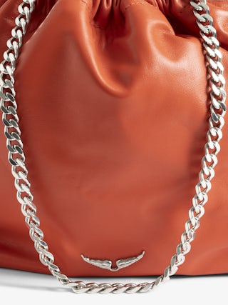 Rock Today Bag - Lambskin leather bag with chain shoulder strap and wings signature.