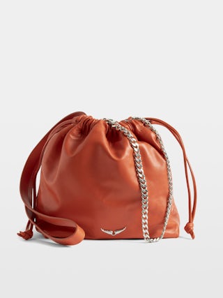 Rock Today Bag - Lambskin leather bag with chain shoulder strap and wings signature.