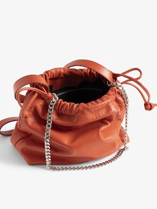 Rock Today Bag - Lambskin leather bag with chain shoulder strap and wings signature.