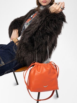 Rock Today Bag - Lambskin leather bag with chain shoulder strap and wings signature.