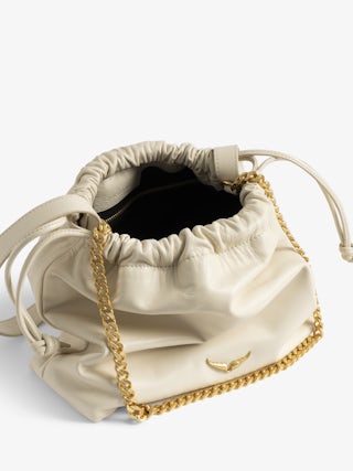 Rock Today Bag - Lambskin leather bag with chain shoulder strap and wings signature.