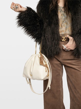 Rock Today Bag - Lambskin leather bag with chain shoulder strap and wings signature.