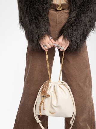 Rock Today Bag - Lambskin leather bag with chain shoulder strap and wings signature.
