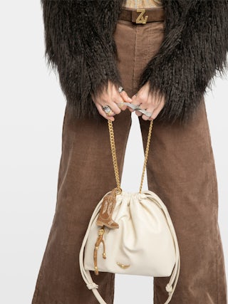 Rock Today Bag - Lambskin leather bag with chain shoulder strap and wings signature.