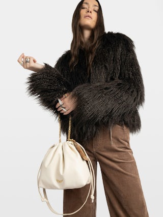 Rock Today Bag - Lambskin leather bag with chain shoulder strap and wings signature.