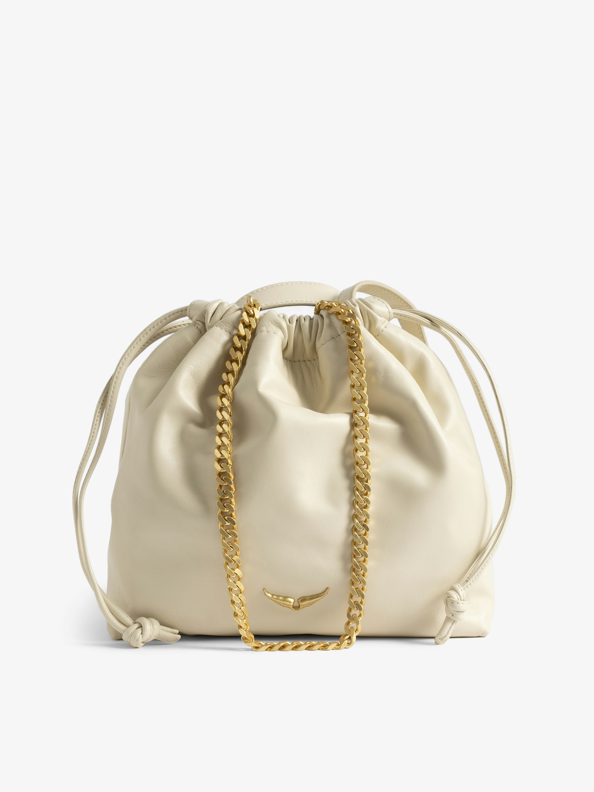 Rock Today Bag - Lambskin leather bag with chain shoulder strap and wings signature.