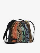 Rock Today Wild Patchwork Bag - Patchwork leather bag with chain strap and wing signature.