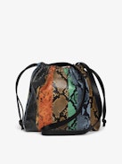 Rock Today Wild Patchwork Bag - Patchwork leather bag with chain strap and wing signature.