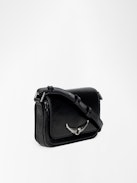 Sac Le Zazi Vintage Patent - Petit sac en cuir vernis effet inspiré vintage, à bandoulière ajustable et ailes signature.