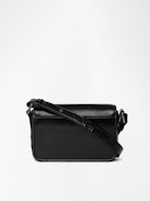 Sac Le Zazi Vintage Patent - Petit sac en cuir vernis effet inspiré vintage, à bandoulière ajustable et ailes signature.