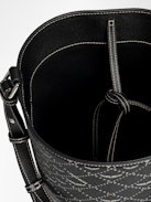Borsa Z Bucket Monogram - Borsa a secchiello in tela monogram con tracolla regolabile e firma ad ali.