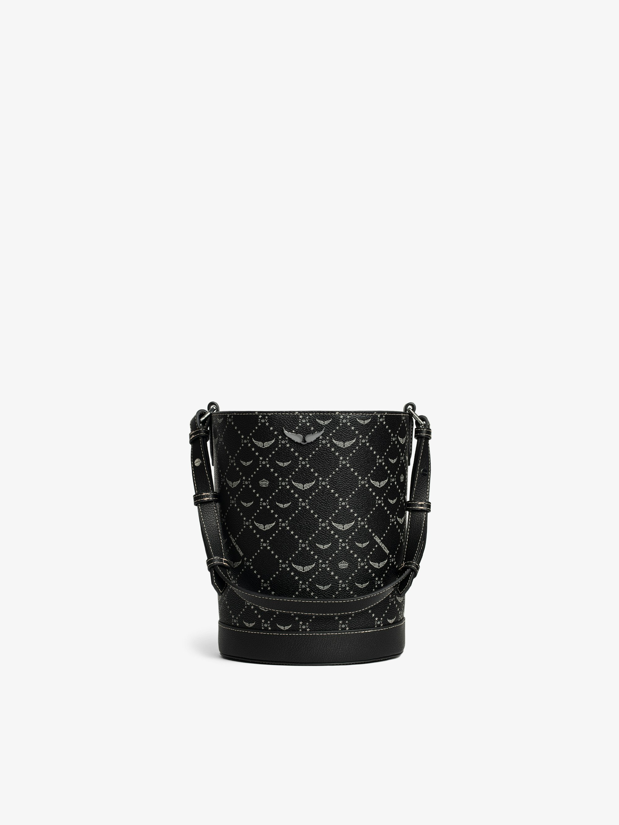Z Bucket Monogram Bag - Monogram canvas bucket bag with adjustable strap and wing signature.